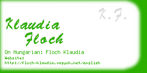 klaudia floch business card